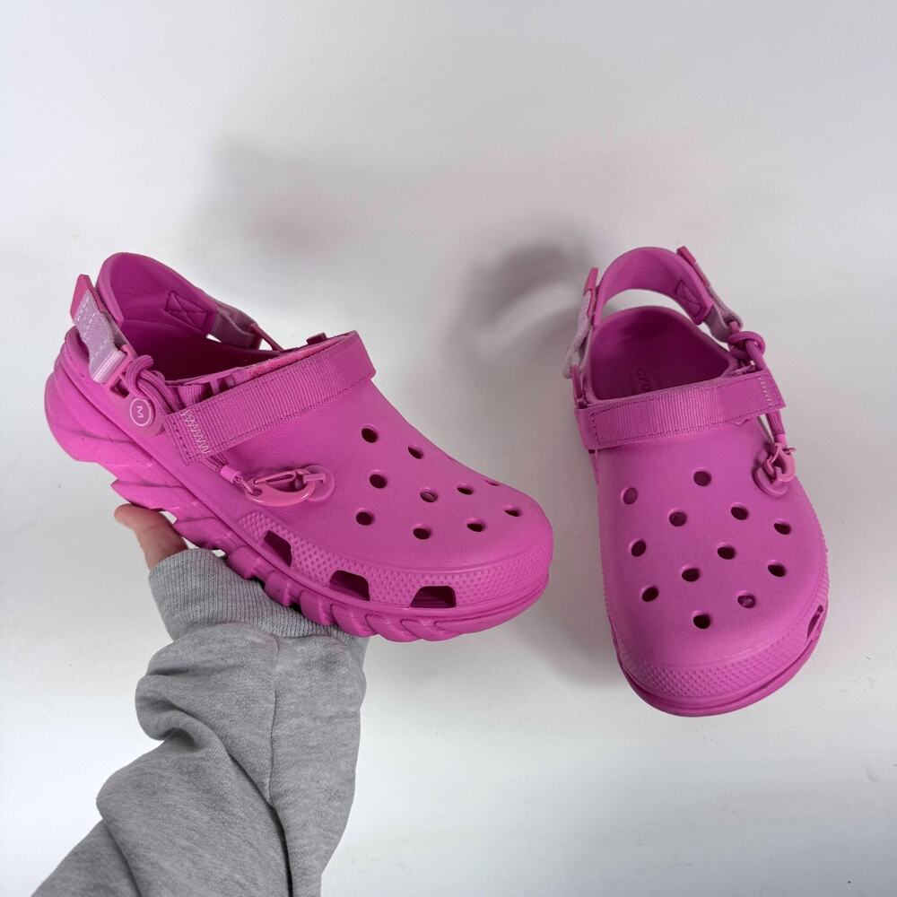 Crocs X Post Malone Duet Max Clogs Women's 11 Pink Adjustable Strap Comfort